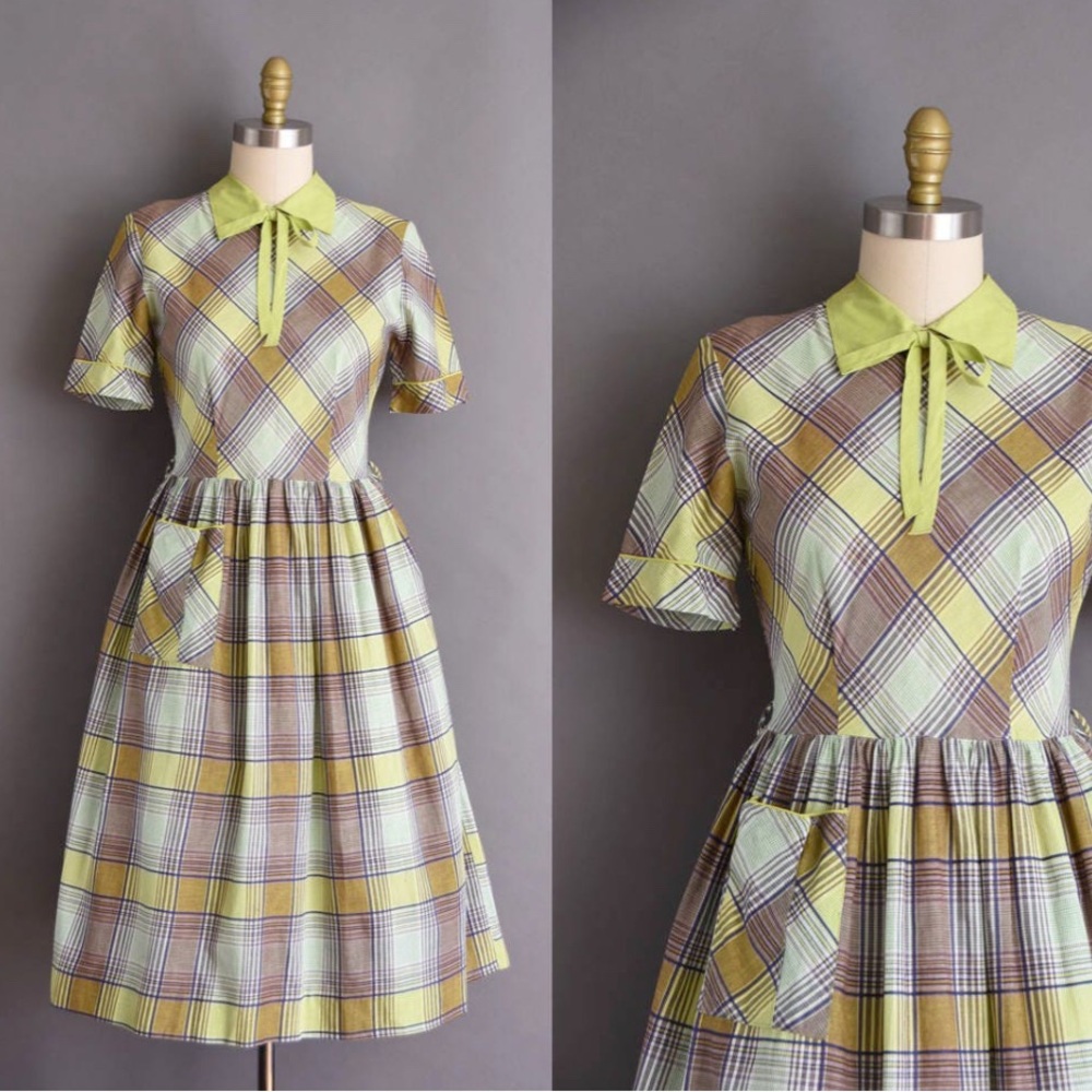 Vintage 1950’s Plaid dress